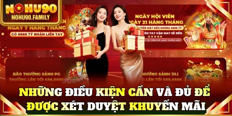 Những điều kiện cần và đủ để được xét duyệt khuyến mãi Nohu90